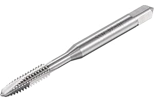 uxcell Spiral Point Threading Tap 10-24 UNC, HSS (High Speed Steel) Machine Thread Screw Tap 3 Straight Flutes Uncoated Tappi