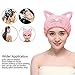 Microfiber Bath Towel Kids hair towel Hat Hair Quick Drying Towel Hat Cute Bath Tool Super Soft Absorbent Hair Dry Hat with Premium Water-absorbent Ability for Ladies or Girls (Pink)