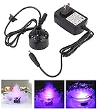 LongBang 12 LED Mist Maker Fogger Water Fountain Pond Fog Machine Atomizer Air Purifier Humidifier