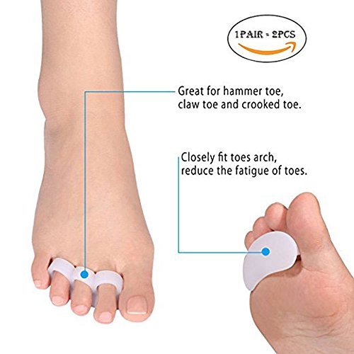 PEDIMEND Silicone Gel Toe Separator (1PAIR) | Toe Separators for Overlapping Toes | Straighten Bent Toes | Bunion Pain Relief | Improves Balance & Foot Strength | Unisex | Foot Care