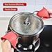 Silicone Heat Resistant Cooking Pinch Mitts, Mini Oven Mitts, Gloves, Cooking Pinch Grips, Pot Holder and potholder for kitchen, by Topshome(Red)