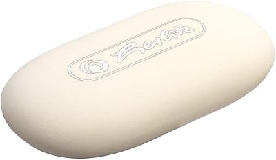 Herlitz Oval Shape Eraser White Graphite Caoutchouc Latex Free