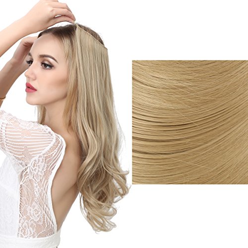 Sarla halo synthetic hair extension flip in hairpieces curly wavy…