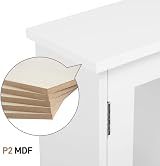 Yaheetech Modern Wall Mount Bathroom Mirror Cabinet White 56x13x58 cm view 8