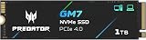 Acer Predator GM7 1TB SSD PCIe 4.0 NVMe M.2 2280 Read 7200 MB/s
