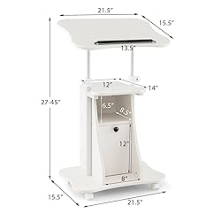 Tangkula Mobile Laptop Podium, Height Adjustable
