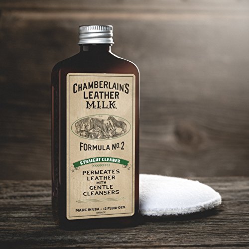 Leather Milk Leather Cleaner - Straight Cleaner No. 2 - All Natural, Non-Toxic Deep Cleaner Made in the USA. 2 Sizes. Includes Premium Cleaning Pad!