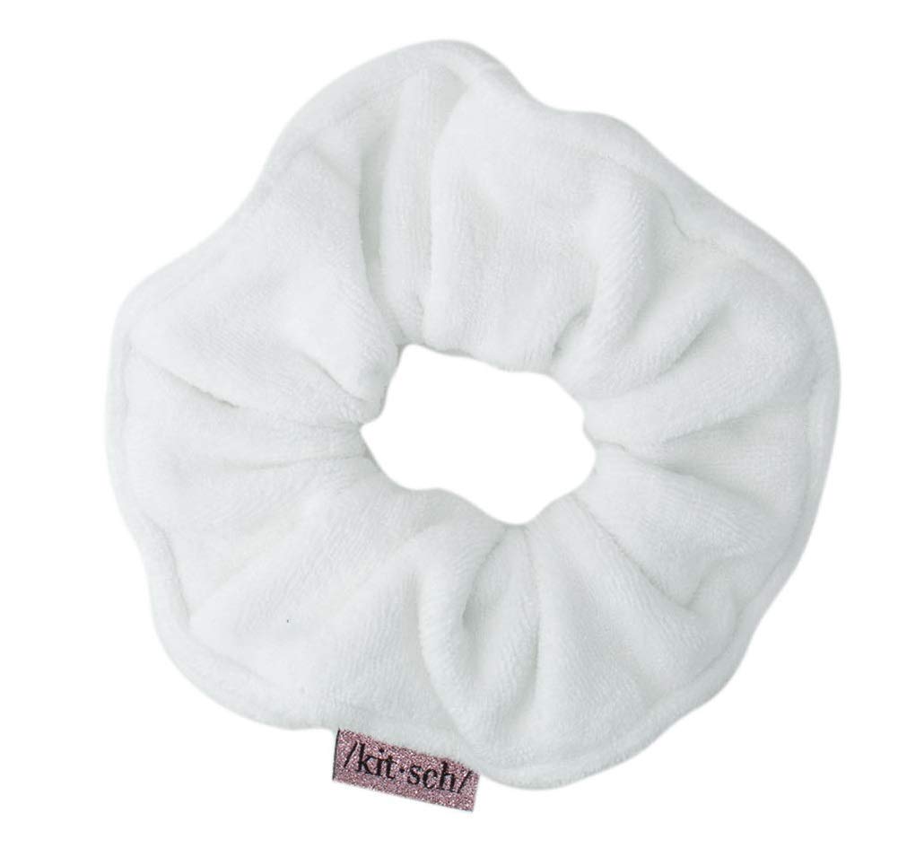 Kitsch Ultra Soft Microfiber Hair Drying Scrunchies for Frizz Free, Heatless Hair Drying, Towel Scrunchies, 2 Pack, White : Beauty