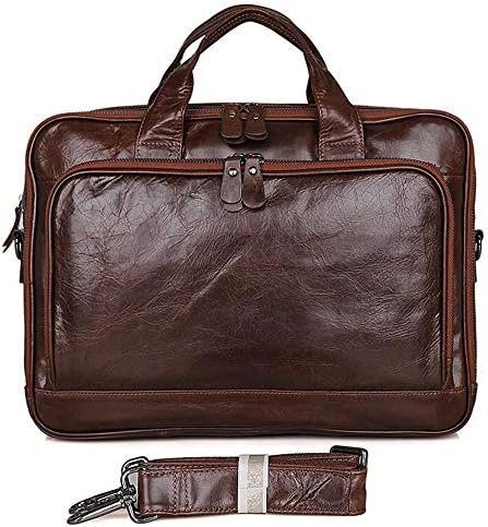 YAAGLE Men's Genuine Leather Business Travel Handbag