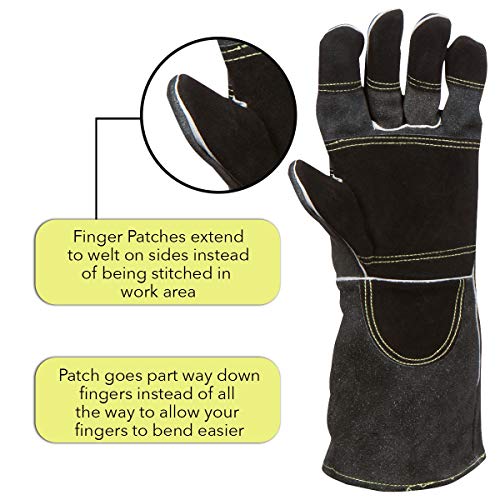 Welding Gloves Medium, Kevlar Sewn Welders Gloves Stick, Mig, Tig For