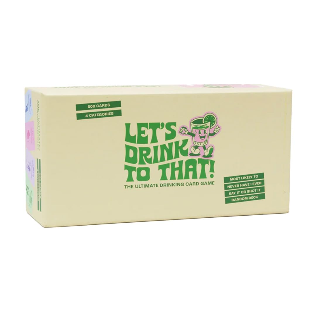 Let's Drink To That | 500 Cards, 4 Games in One! Fun Drinking Party Games for Adults & Students | Ultimate Party Card Games for Pre-Drinks, House Parties & Nights Out | Hilarious Adult Party Game