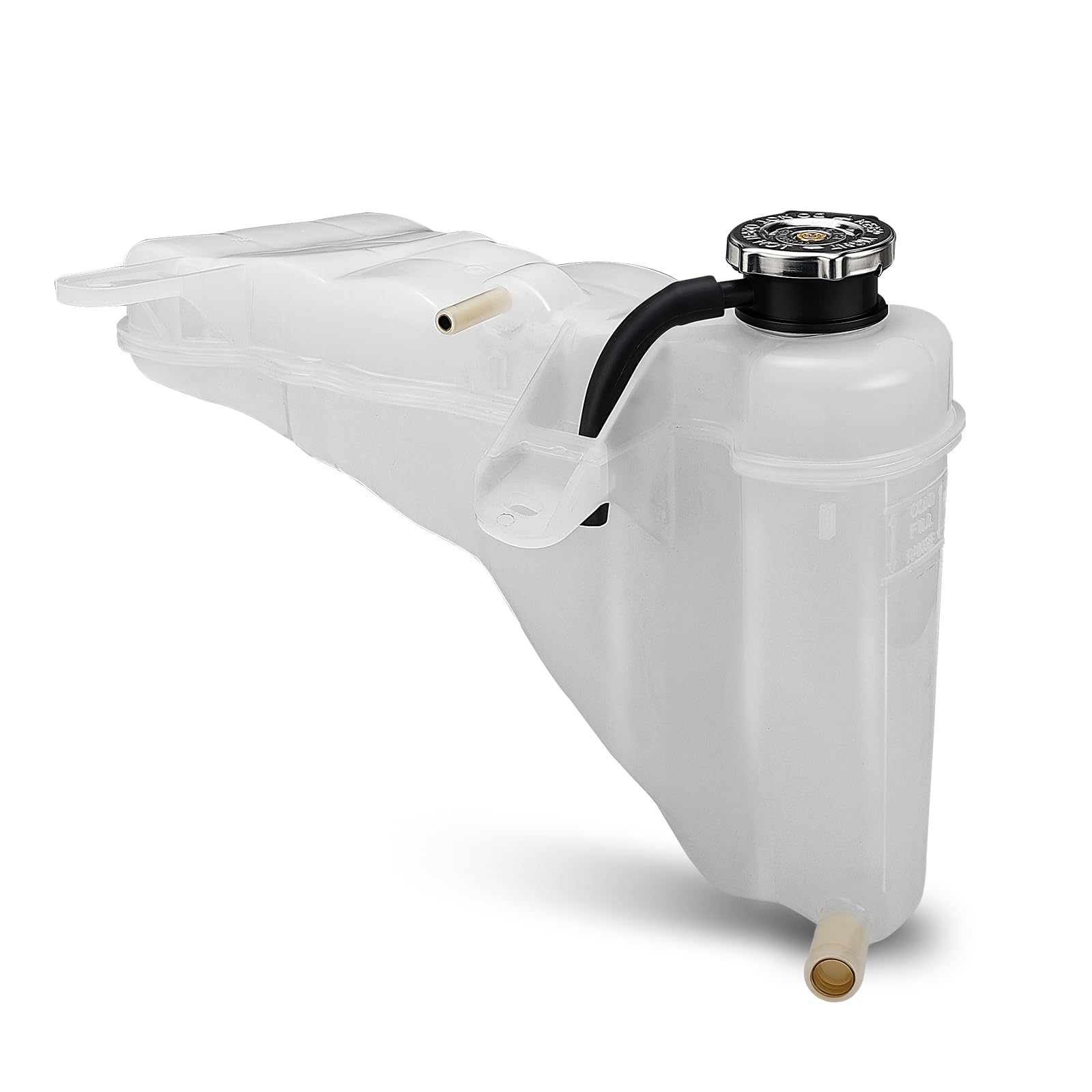Photo 1 of 603-380 Coolant Overflow Reservoir Tank with Cap For 2011-2021 Chrysler 300/Dodge Challenger Charger V6 V8 Replaces# 55111260AB, 55111260AF