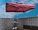 Tylor's Garden 8-1/2 Ft Cantilever Market Outdoor Patio Umbrella Hanging Umbrella Cross Base Crank UV Resistant, Burgundy