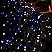 Flacchi Solar String Lights, 72ft 200 LED Fairy Christmas Lights, 8 Modes Ambiance Lighting for Outdoor, Patio, Lawn, Landscape, Garden, Home, Wedding (Blue) (F002)