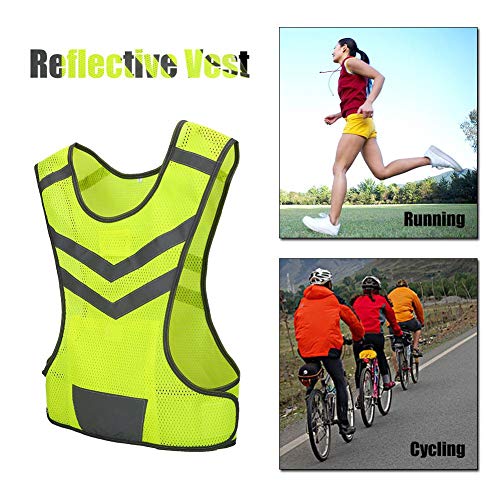 VGEBY1 Sport Vest, Breathable Polyester Mesh Reflective Vest for Running Cycling Walking