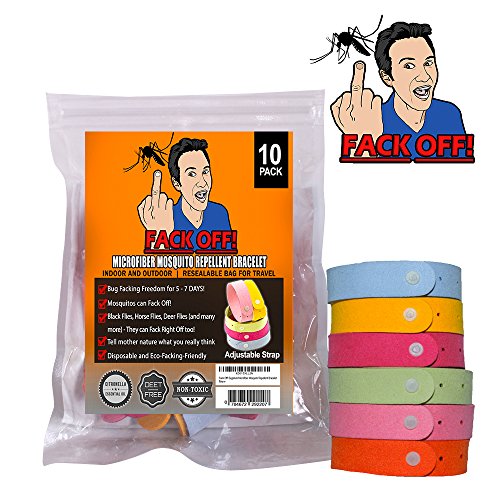 Fack Off! Microfiber Mosquito Repellent Bracelet (10 Pack)