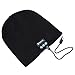 Shnmin Bluetooth Beanie Hat for Men Women Wireless Knit Music Cap Built-in Microphone Christmas Gift (Black)
