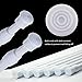 GOODUSCN Spring Tesnion Curtain Rod 28 to 48 inches, Adjustable Length Curtain Rods for Window, Bathroom, Kitchen, Bookshelf, DIY Projeacts (White- 6 Pack)