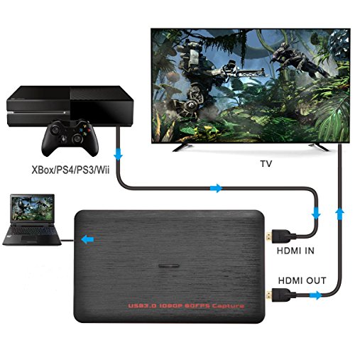 USB 3.0 HD Video Capture Card HDMI 1080P 60FPS Game Recorder Box Device - HDMI Out - Thumbnail 6