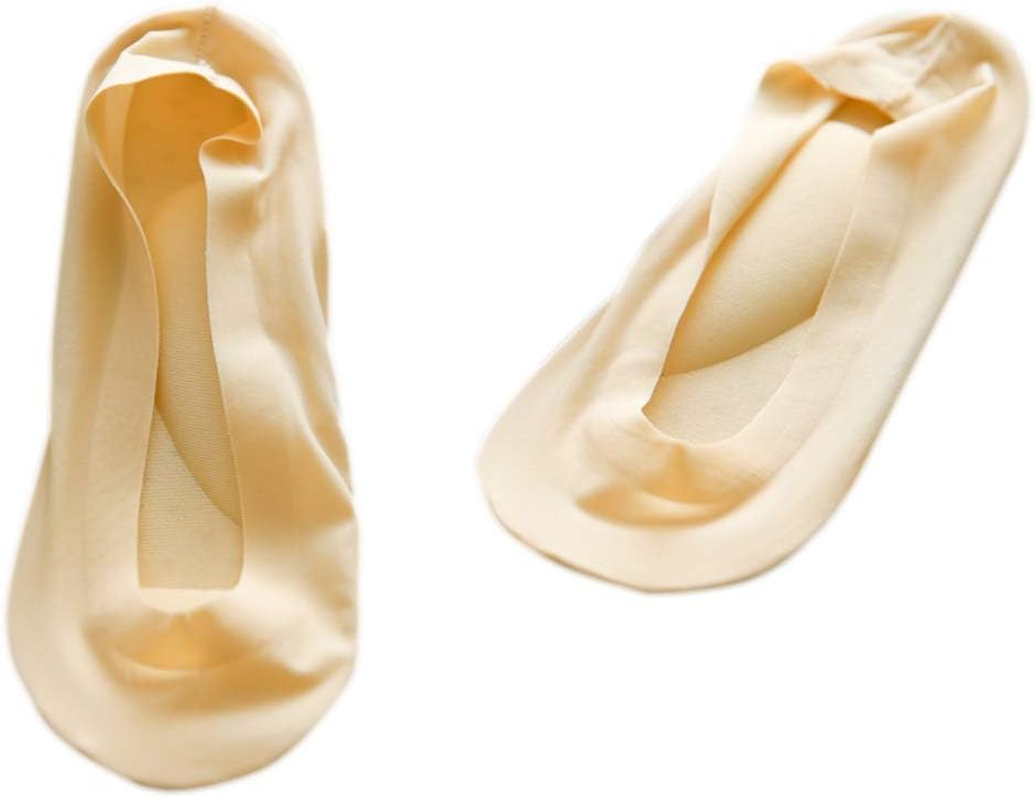 Escolourful 3D Padded Women's No Show Socks Arch Support 3D Socks Sponge Cushion Liner, 1 Pair