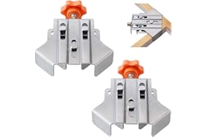 DRKICSY 2PCS Multipurpose Stainless Steel 90 Degree Corner Clamp, Woodworking Right Angle Clamp 90° Holder, Stainless Steel Right Corner Clamps for Woodworking, Right Angle Clip Fixer Tools (Open Type)