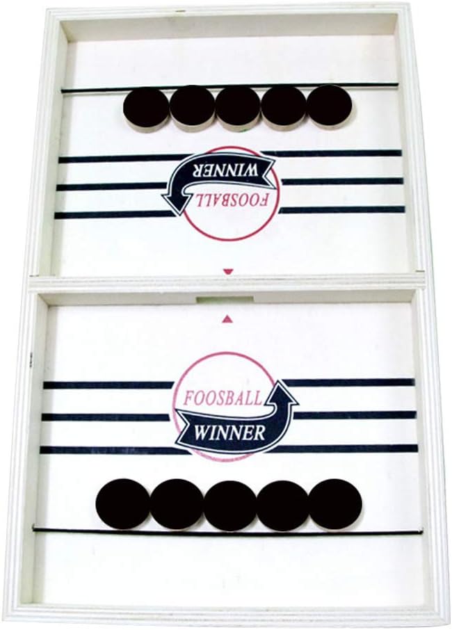 YTXTT Fast Sling Puck Game, Wooden Multi Tabletop Indoor Portable Board Games, Paced Winner Board Games Toys for Kids and Family