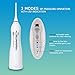 SmarToiletries Water Flosser Professional Cordless 3-Mode Rechargeable Waterproof Oral Irrigator High Capacity Water Tank 4 Jet Tips … (Classic White)