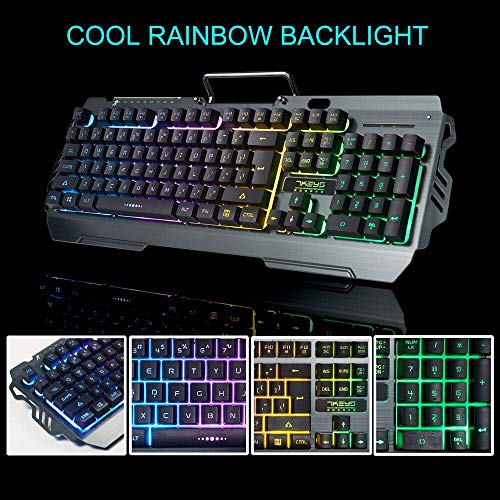 7KEYS Membrane Light up Gaming Keyboard for PC MAC Laptop (104Keys