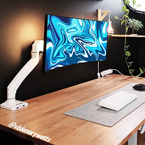 AVLT Single 13"43" Monitor Arm Desk Mount fits One Flat/Curved