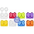 Deep Well Flip-top Assorted Contact Lens Cases (12)