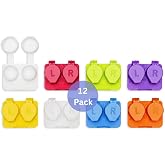 Deep Well Flip-top Assorted Contact Lens Cases (12)