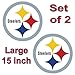 Pittsburgh Steelers Cornhole Board Decals 15"x15" Set Of 2 Indoor / Outdoor