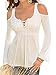Thanth Women's Sexy Casual Long Sleeve Off Shoulder Lace Up T-Shirt Blouse Tops