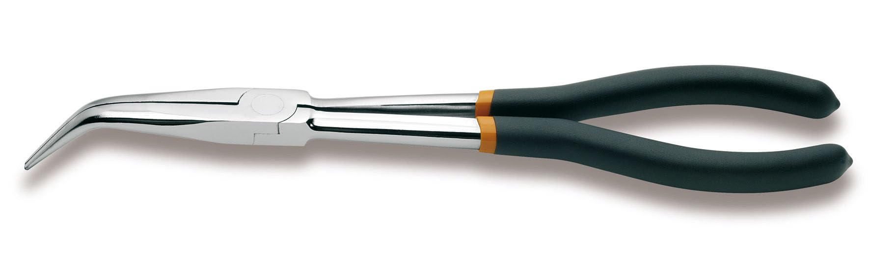 Beta 10090009 Model 1009 L/B Ex-Long Knurled Nose Pliers, 45deg Slip-Proof Handles, 273mm Curved