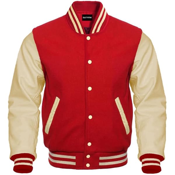 Letterman Varsity Jacket Genuine Cow Leather Sleeves and Original