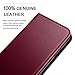 Zover iPhone 6S Plus Case iPhone 6 Plus case Genuine Leather Case Wallet Cover with Kickstand Feature Card Slots & ID Holder and Magnetic Clasps for iPhone 6 Plus iPhone 6S Plus Wine Red