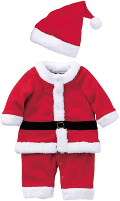 Immagini Di Bambini Vestiti Da Babbo Natale.Fenical Vestito Natalizio Bambino Set Costume Da Babbo Natale Vestito Per Cosplay E Cappello Per Bambini Set Per Bambino Taglia M Amazon It Abbigliamento