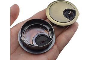 HAHIYO 2Pcs 2Inch/50mm Bronze Zinc Alloy Desk Grommet Wire Grommet Cable Management Cord Hole Cover Desk Wire Hole Insert Wire Organizer for Computer Office Home School Equipment Systems