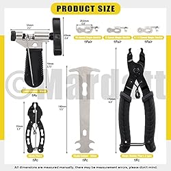 Mardatt 7Pcs Bicycle Chain Removal Tool Kit Set