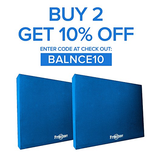 Balance Pad, Balance Trainer for Stability - Balance Board for Rehab, Use as Foam Mat, Foam Pad for Physical Therapy, Kneeling Pad with Foam Padding, Wobble Cushion Dimension: 20x16x2.5 inch (Blue)