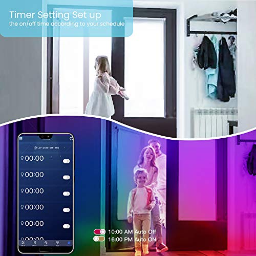 GUPUP 50 FT LED Strip Lights,Bluetooth LED Lights for Bedroom, Color