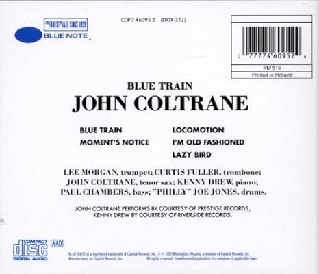 Coltrane John Blue Train Amazon Com Music John coltrane originally recorded moment's notice written by john coltrane and john coltrane released it on the album blue train in 1957. amazon com