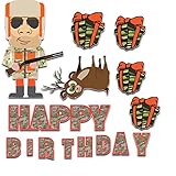 VictoryStore Yard Sign Outdoor Lawn Decorations: Birthday Yard Cards, Hunter Camo Happy Birthday Yard Decoration with Stakes