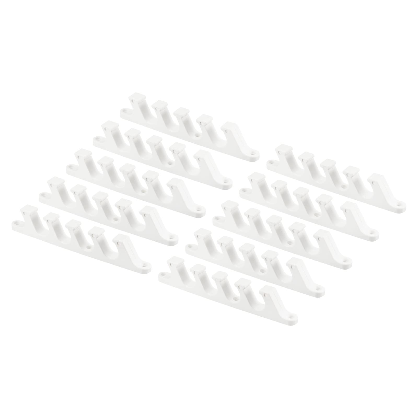 PATIKIL Chaise Adjustment Bracket, 10 Pack 5 Position Lawn Furniture Multi Position Back Support Adjuster for Outdoor Lounge Patio, White