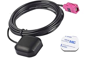 Goodsby GPS Navigation Antenna Fakra H Pink Connector Car Stereo Radio Magnetic Base Compatible with Ford Focus Edge Escape Expedition Explorer Fusion Mustang Taurus Mercury Lincoln