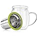 Tealyra - Venus 400ml - Tea Cup Infuser - Double Wall Glass Tea Cup with Lid and Stainless Steel Infuser Basket - Perfect Tea Mug for Office and Home Uses for Loose Leaf Tea Steeping - 13.5-ounce
