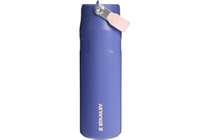 Stanley IceFlow Flip Straw 2.0 Water Bottle 24 oz | Built-In Straw for Travel and Sports | Lightweight and Leak Resistant | Insulated Stainless Steel | BPA-Free | Lupine