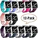Hamile Replacement Bands (12 Pack) Compatible for Fitbit Versa/Versa 2/Lite/SE, Classic Soft Watch Band Straps Wristbands for Fitbit Versa/Lite & Special Edition Smartwatch, for Women Men, Small …