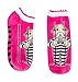 Monopoly Womens Socks Jail No Show 6 Pack (Fuchsia)