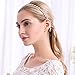 Crystal Rhinestone Wedding Bridal Rose Gold Headband Hair Hairpiece with Ivory Ribbon